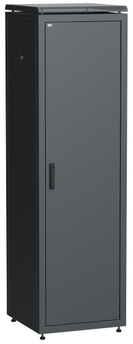 ITK Шкаф сетевой напольный 19" LINEA N 33U 600х800мм металлическая передняя дверь черный | код LN05-33U68-M | IEK